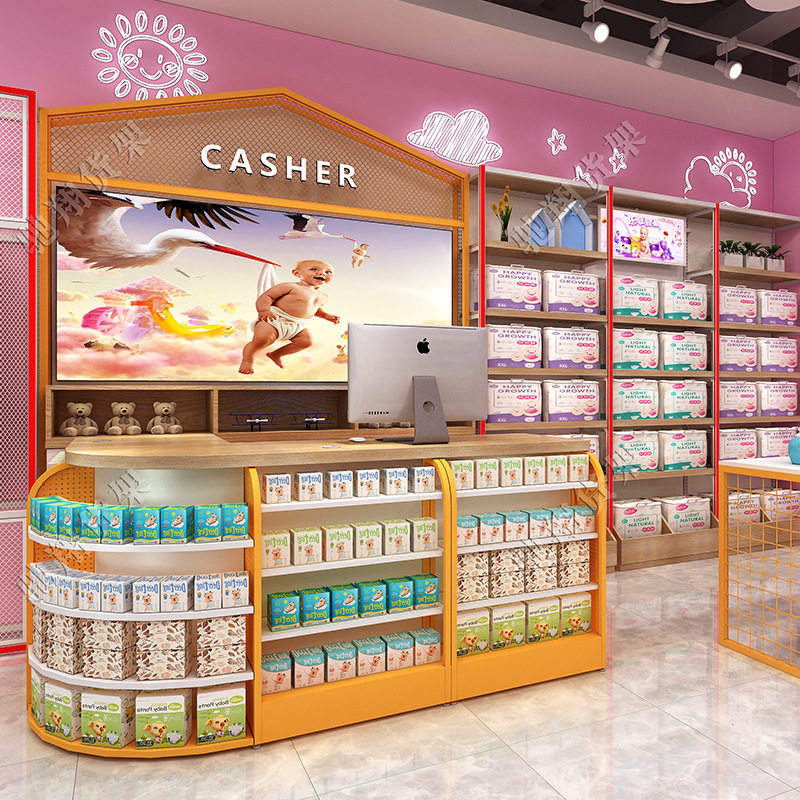 驰翔新款母婴精品展示陈列架