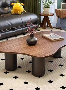 法式云朵茶家用轻奢桃简中约小户型几客厅极简胡木小桌子UAB古风