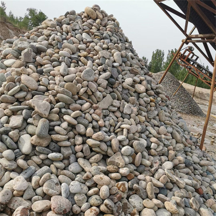 园林道路草坪水冲鹅卵石