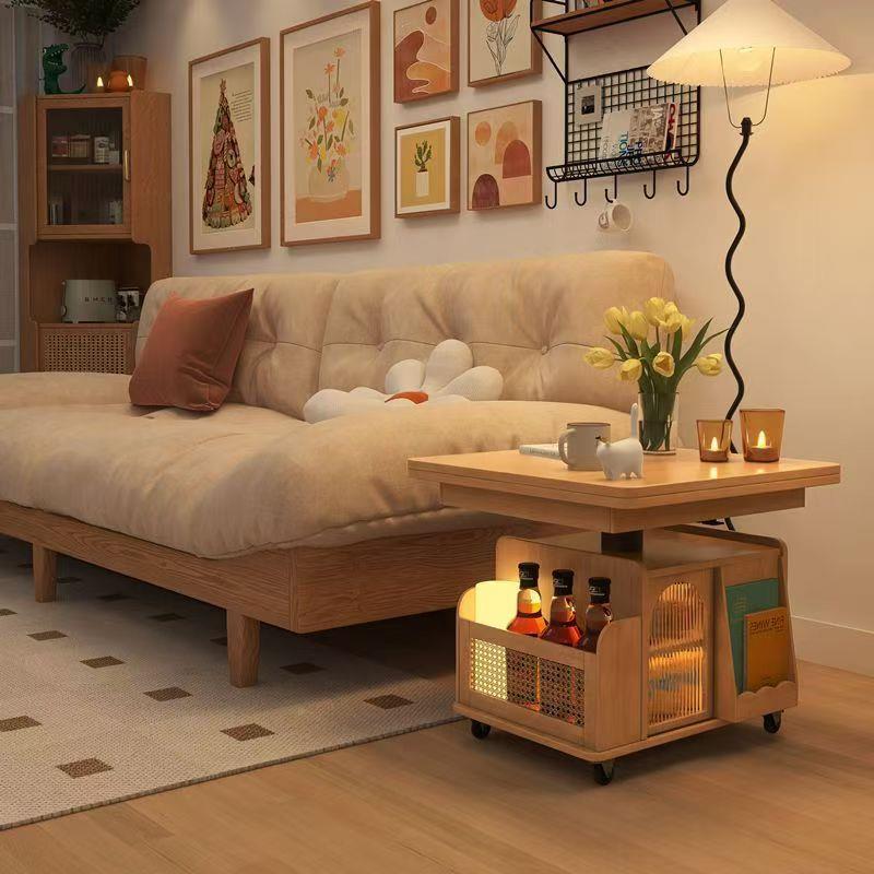 实木爆款几升降茶能移动推多车茶桌折叠餐桌两用茶台000000功客厅