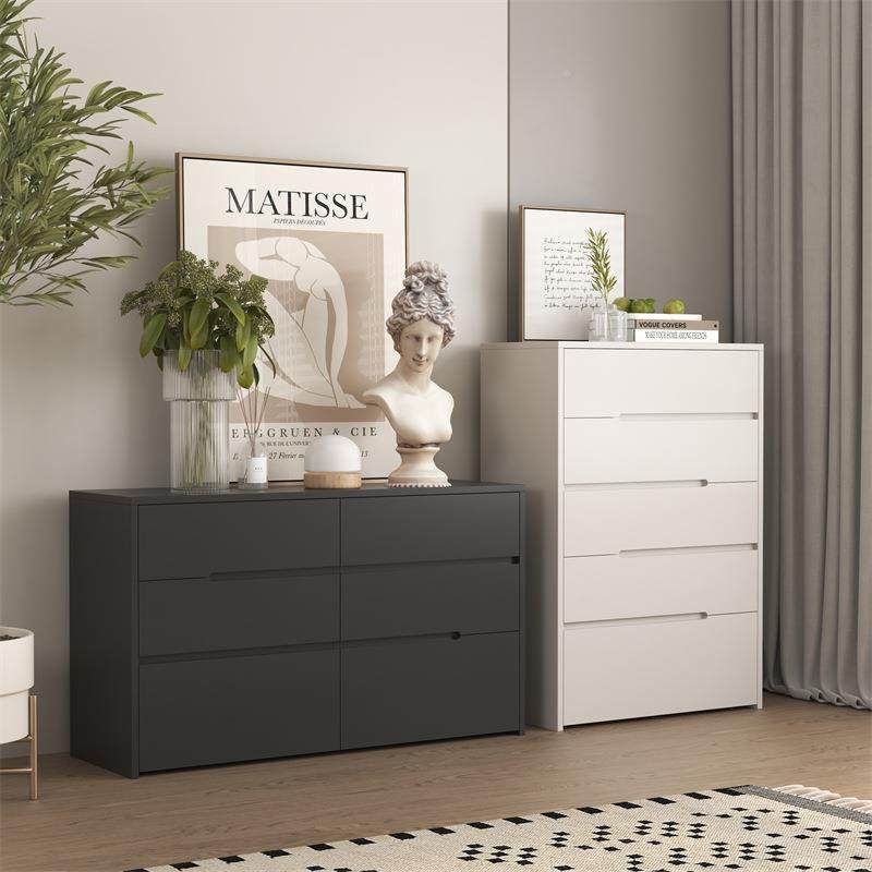 简约现代693五斗柜实木卧室储物柜屉柜多能小户斗型轻奢抽柜床功