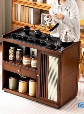 妃翔桌子茶几茶茶QNF台小型阳台喝一茶放泡体茶水柜吉移动全桌套