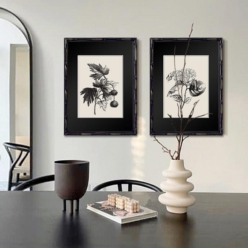 新中式简约植卉B-408中中古风装饰物画式客厅玄关书花房卧室办公
