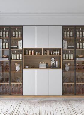 CBG-8批可定餐边柜家储物柜柜茶水柜玻璃门酒柜靠墙高用客代厅现