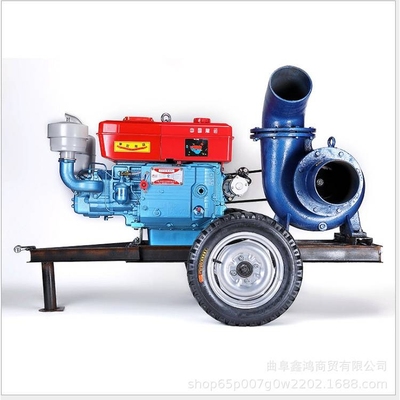 手推式抽水机 卧式混流泵 多用型汽油机抽水泵
