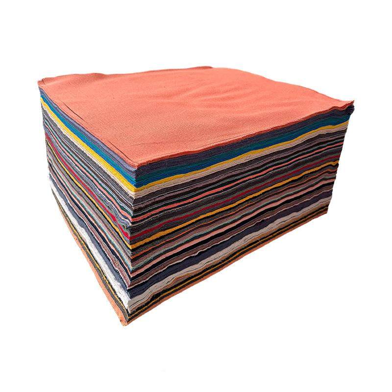 标抹293准机布工业布棉布质不掉毛擦大块碎头吸油吸水擦机布杂色