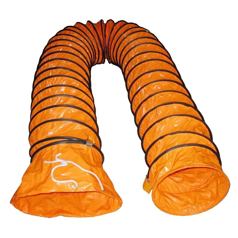 隧道矿用防船用阻燃静电PVC风管下风工程通排气伸缩VDH通风软地管