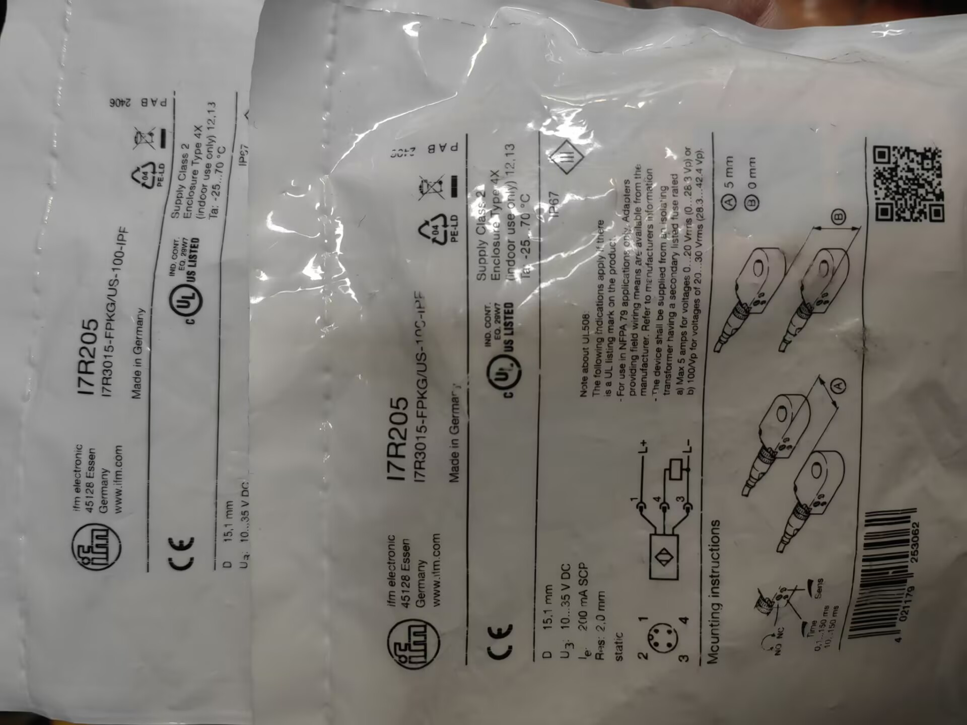 IFM易福门接近开关I7R205
