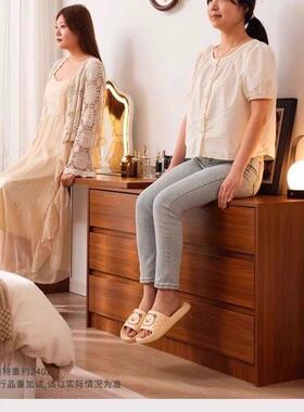 家用WKR木客厅斗柜落意式收纳柜卧室靠墙多柜层储物抽屉地实床尾