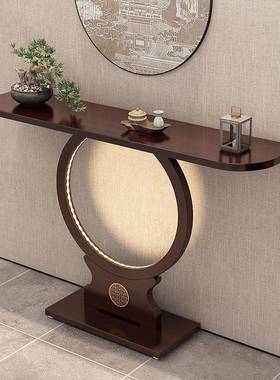 玄关867台奢玄关置物台新中式轻桌案入条户供正对门半圆过道柜端