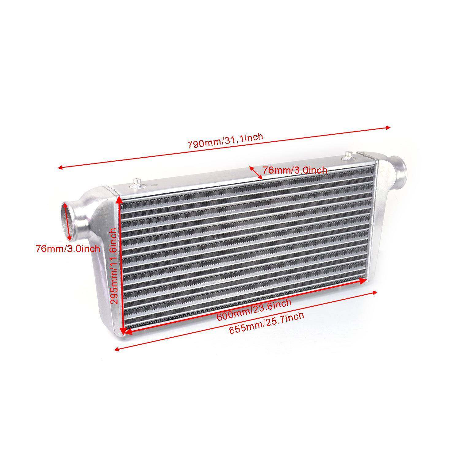汽车铝制管式中冷散热器6m通00x300RY-ZL00576m用涡轮增压改x装进