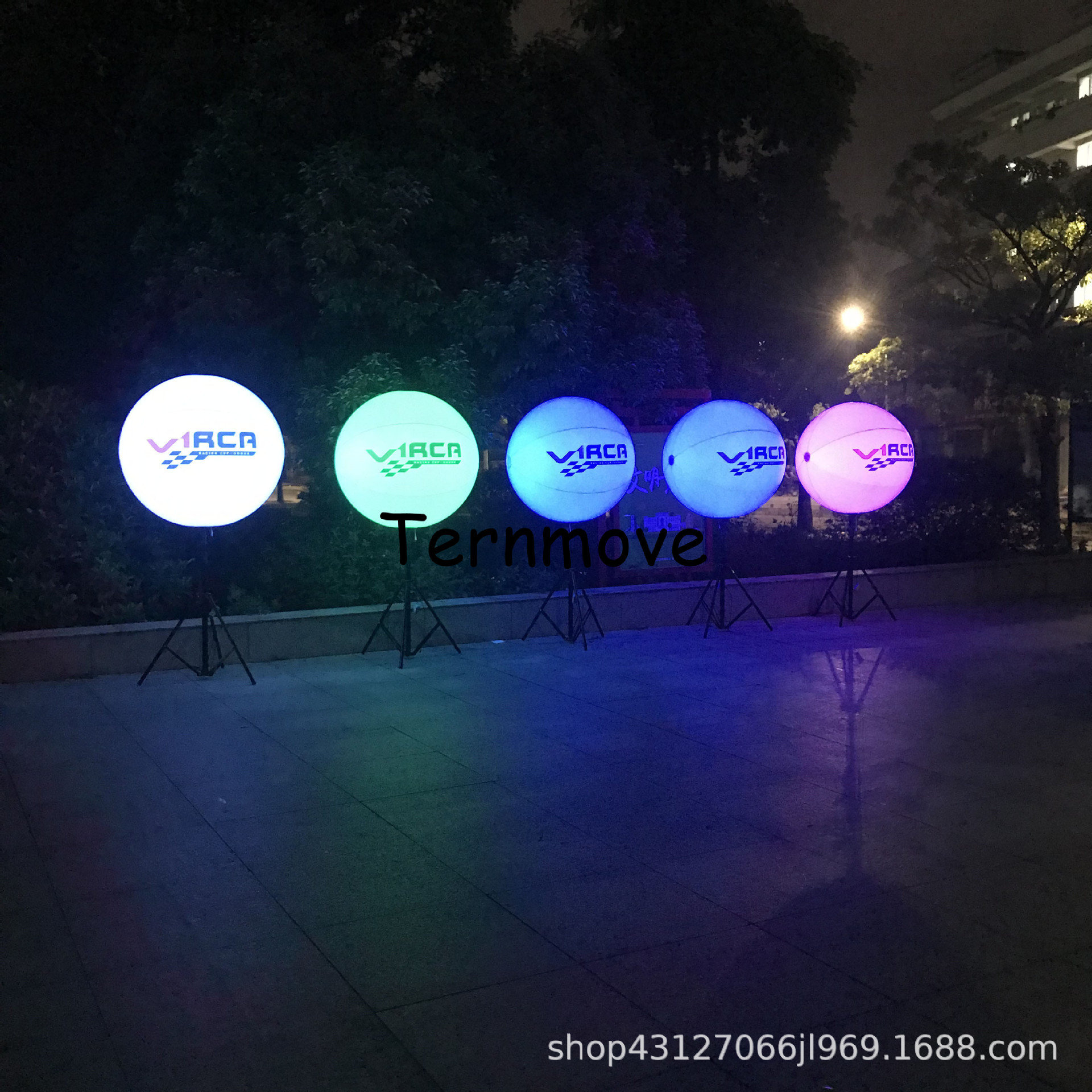 广告充气气球LED灯光球发光球路引气球装饰充气大气球支架PVC气球