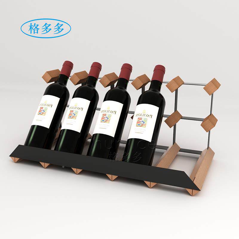 红酒架摆件用商用酒柜展示架红TThwzxmfm酒架子木家酒瓶托架235m