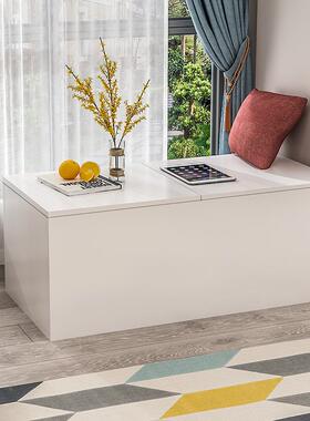 50AEMc高上翻盖箱柜可坐收人卧飘室纳柜窗柜阳台柜大容量储物柜m