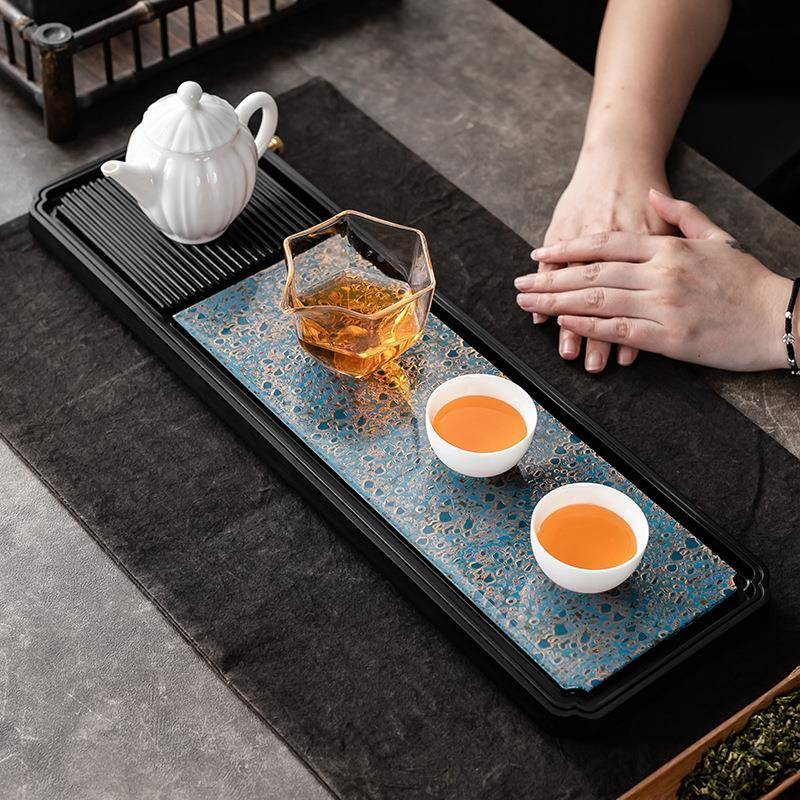 大岸堂日简小用茶大漆茶盘台干湿两泡盘约仿大漆式手工制作茶盘