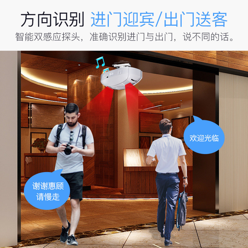 牧锐门铃感应器店铺m进门欢迎光临商店超市防盗迎客语音双向迎宾