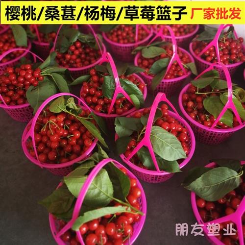 草莓篮子塑料圆篮1-6斤装杨梅篮水果采K摘圆篮子圆形塑料框杨梅框