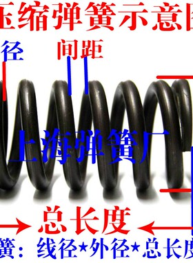 压簧短小细不锈钢弹簧1.5*外径16*长10 1D5 20 25 30 35 40 45 50
