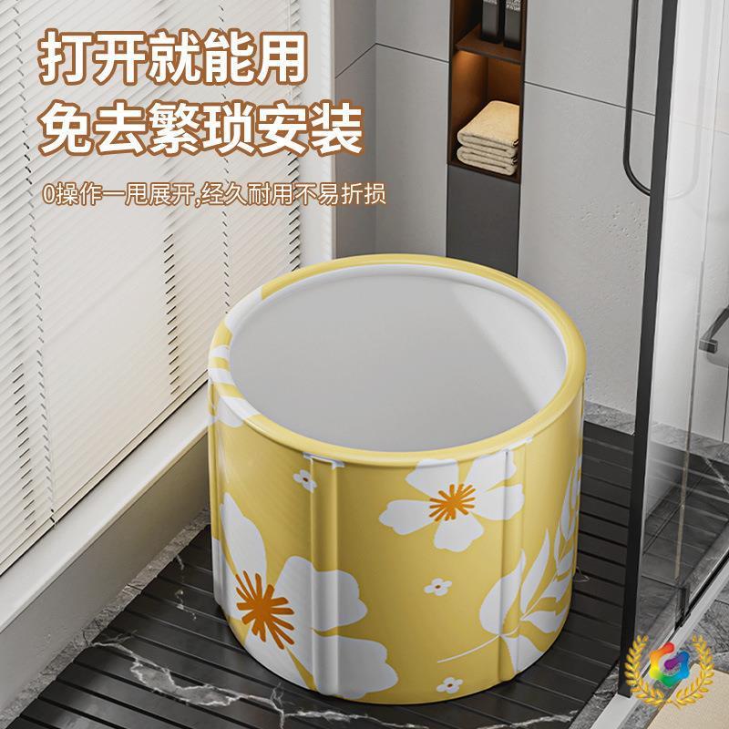 ?免安装折叠加厚浴桶泡澡成人F$px}h(b家用大免浴盆塑料桶人充气