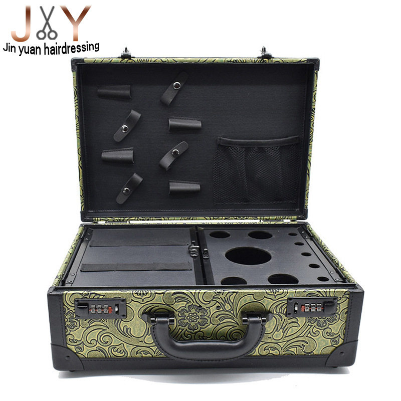 美发工具箱发型师手提理发师密码工具箱美发剪刀复古油头收纳箱