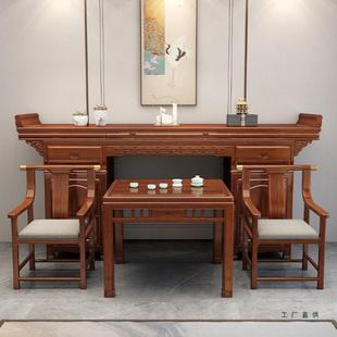 胡桃木新无品牌/中实木四中供堂件套农村条案桌香案家用香火佛桌