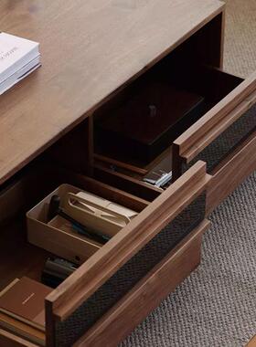 黑胡桃木茶几纯实现木茶几小约户型茶客厅家用简90744代茶台桌