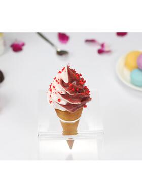 仿真双色蛋筒冰激淋连甜品模锁型冷BQL123饮店橱窗示道展具