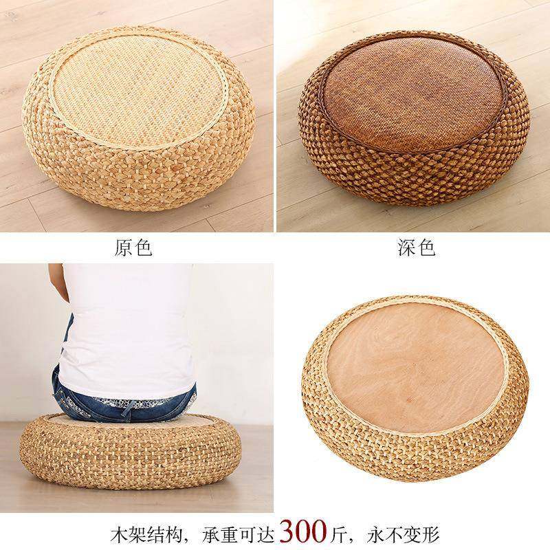 藤地编蒲团草编家用垫上坐FS756892加厚圆形茶几榻榻米式日纯色坐,居家布艺,美臀垫/保健坐垫,淘宝优惠券,粉丝福利购,淘宝优惠卷