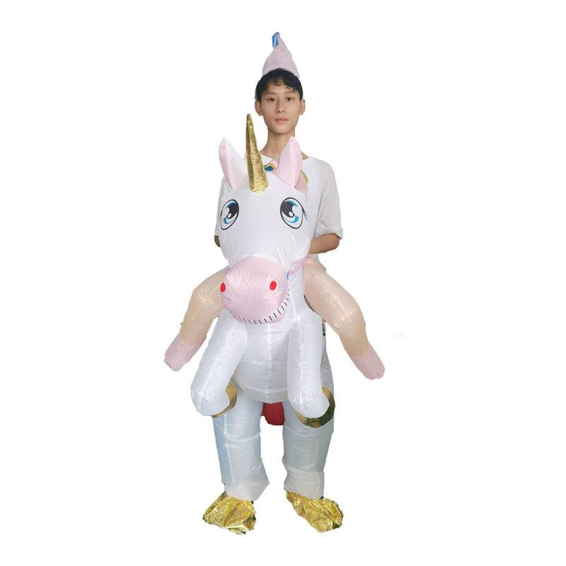 圣诞角马服装坐骑派对万圣节装扮天马独角兽充气服角色扮演人偶