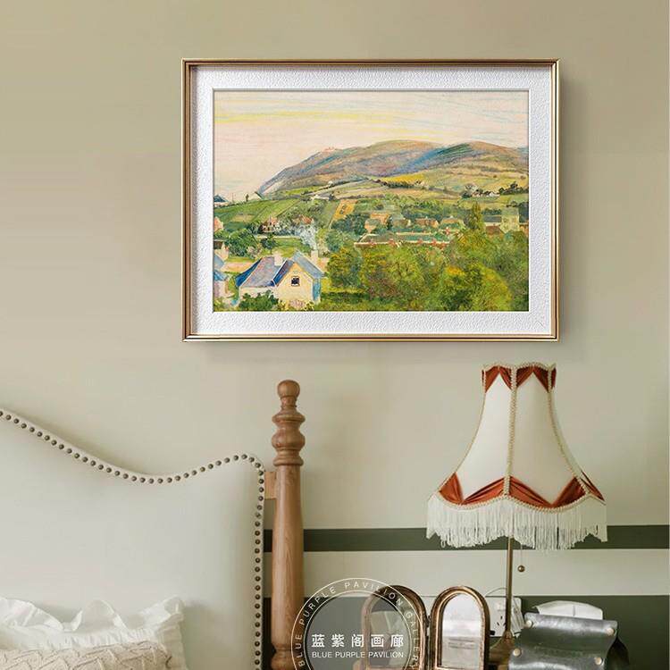 室风景油画现代法式油风客厅轻奢装饰OOX画餐奶术厅玄关卧复古艺