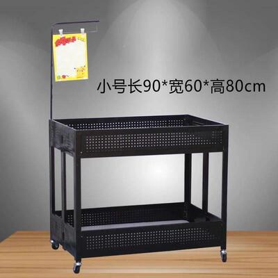 服推装店商10267433场货架两可层摆摊小超车市促销车折叠夜市带轮