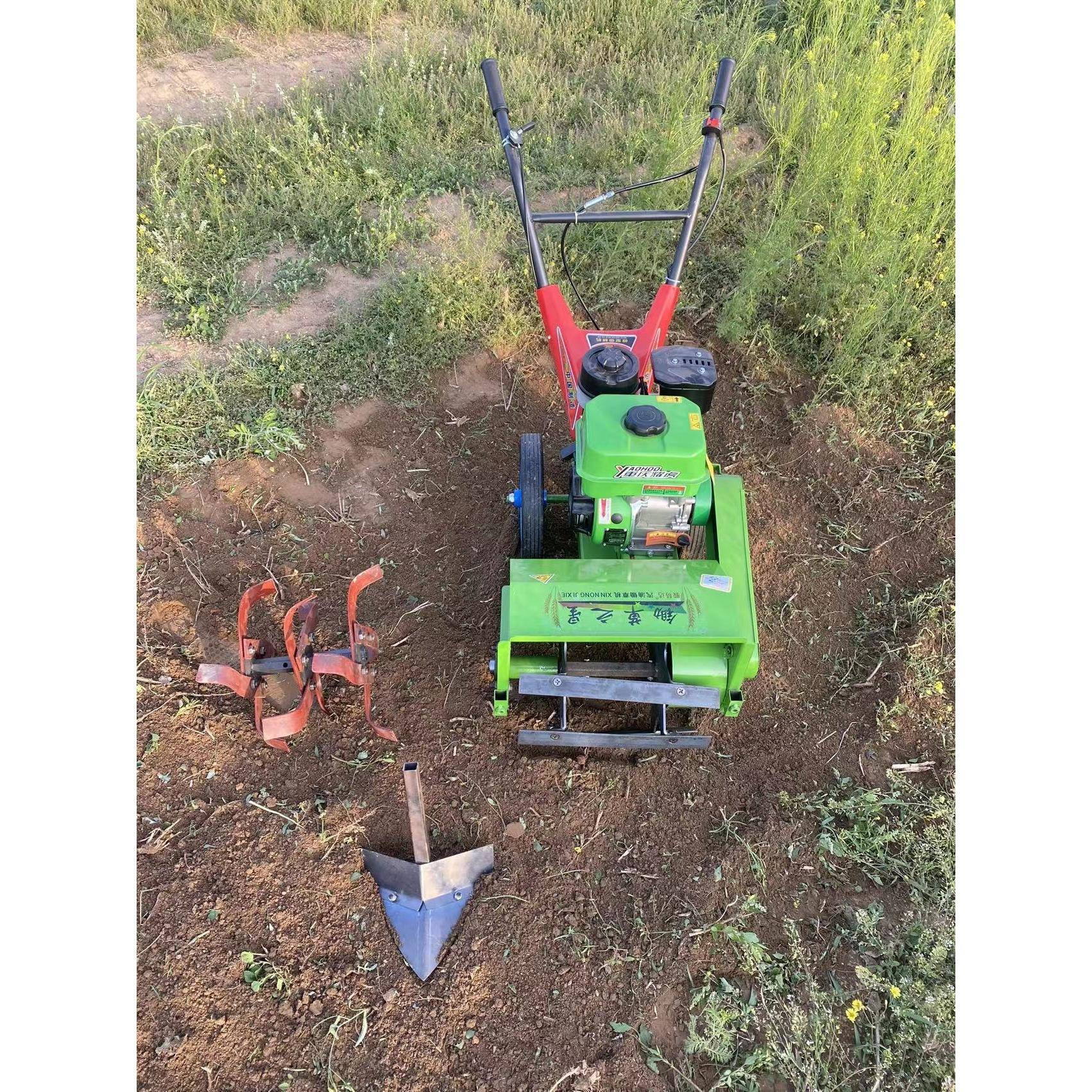 新款小型汽油除草BEH机多能功农用家用微耕机农土田果开沟松园旋
