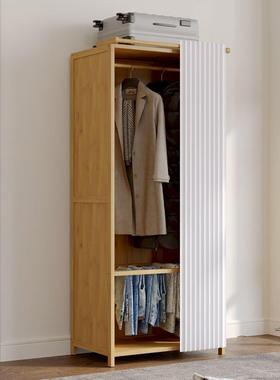 实木衣简柜子简易衣柜卧家用UFW易组耐装出租房用结实用柜室子布