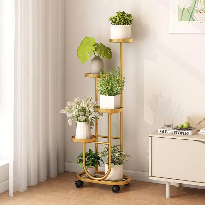 阳A6TTT872967移动花架子多层台物置架奶油盆风铁艺收纳花托架客,收纳整理,书桌收纳置物架,淘宝优惠券,粉丝福利购,淘宝优惠卷