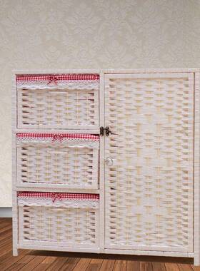 人整体头柜宝宝柜衣柜大白色衣柜床多层收895藏书VOI柜藤编5玩具