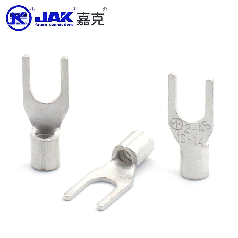 SNB2-GUN4拔S开鼻接线端子4叉形紫铜冷压端口铜鼻子插式快速接M头