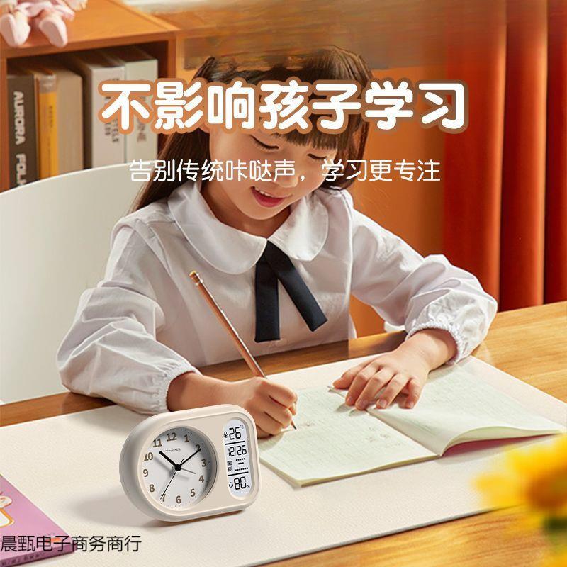 网红爆高清LCD闹钟温湿度时间理器学生专管用大音晨甄电子律量自