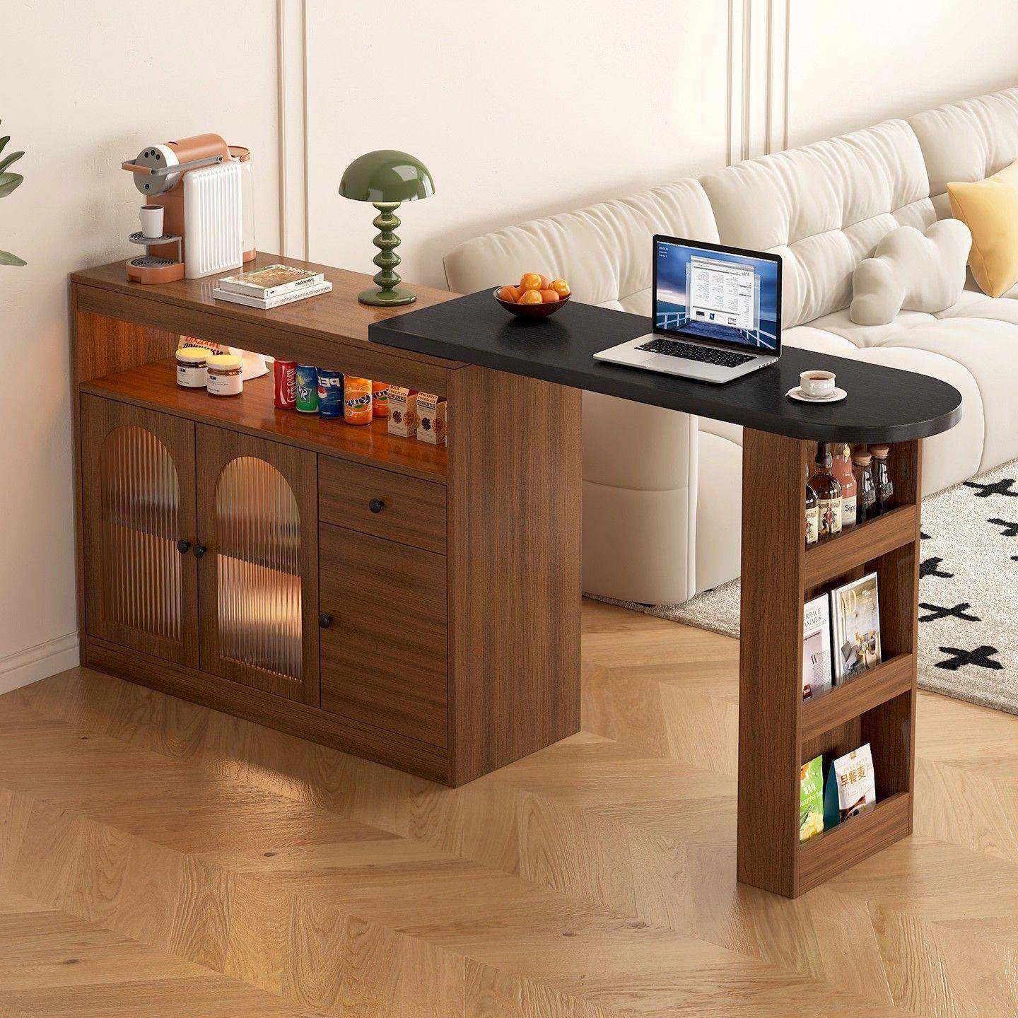 可伸缩吧台桌家发岛台餐客NRU边柜一体用厅隔断小户型阳台靠墙沙,住宅家具,岛台,淘宝优惠券,粉丝福利购,淘宝优惠卷