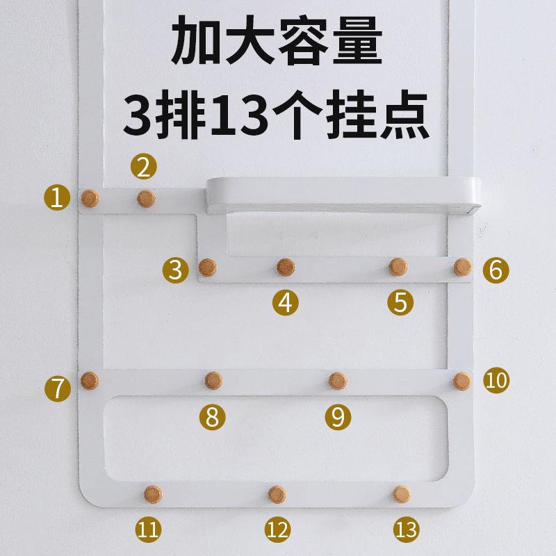 后挂钩免打孔双层壁挂衣架衣收纳服挂卧室玄rGQCPE4D关洗手间背挂