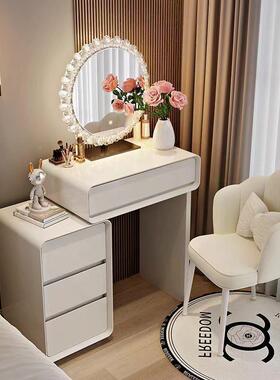 烤漆小风户型梳妆台室1502025新款卧奶油60简cm现代约实木化妆桌