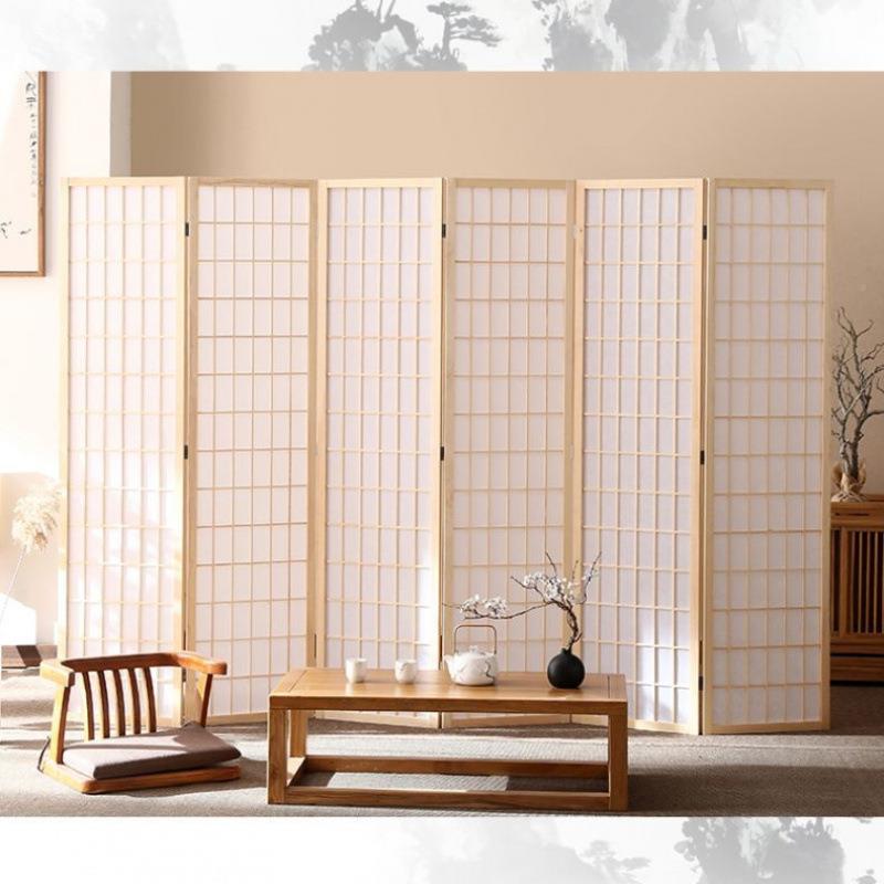 格日式照屏风隔断室客厅简约现代折叠移动办公玄关实木子拍FHS道
