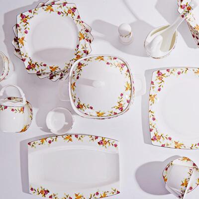 唐山骨TDC瓷餐房装陶瓷碗盘组合具碗碟套家用韩式结婚送厨礼