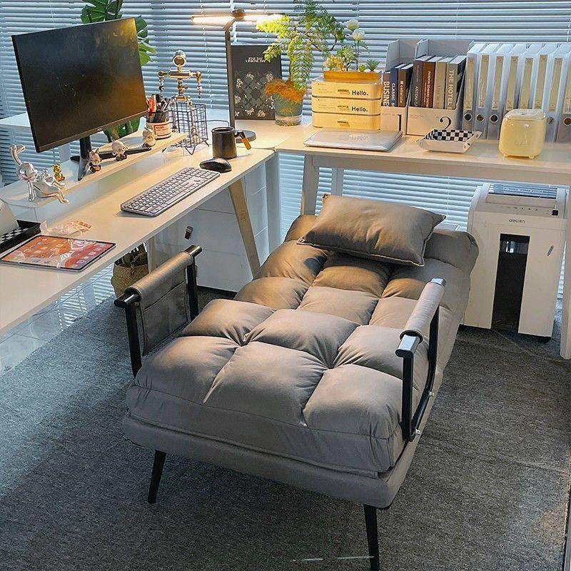 折叠椅办公室午椅睡躺午床休单人一体两用可OAY躺可坐电脑沙发椅