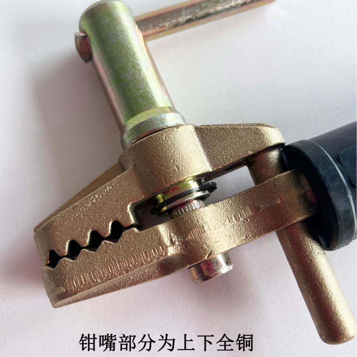重型全铜60A接地钳搭铁接线夹接地夹电焊夹气保JHS焊弧氩0焊钳地