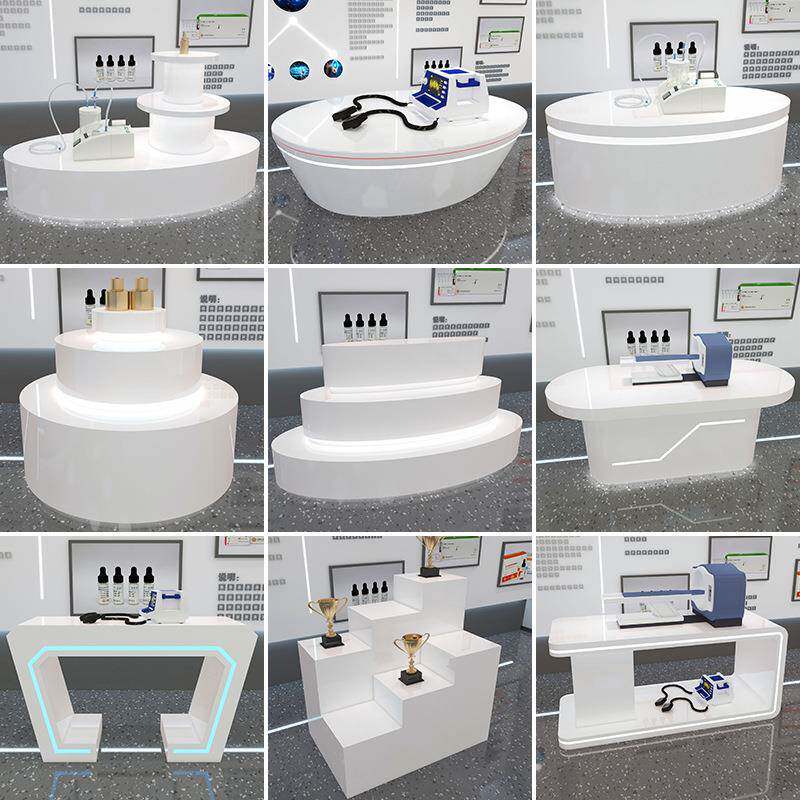 场商展品烤漆展示台展商示柜发烤漆光展DFQ台中岛台示柜