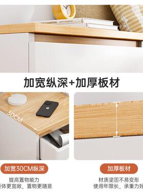 峥家具厂床柜简易收纳柜明小型置物架出租房头小柜子XEZ卧室床用