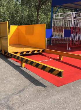 建筑工LKI地平缩式卸料平台工地施工移升降机动吊伸装台升降式卸