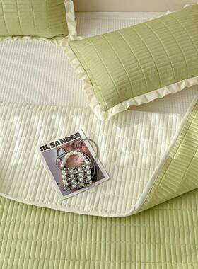 夹纯棉衍缝榻榻米床盖三件套双VYS人全单棉棉防床单滑不移位四季