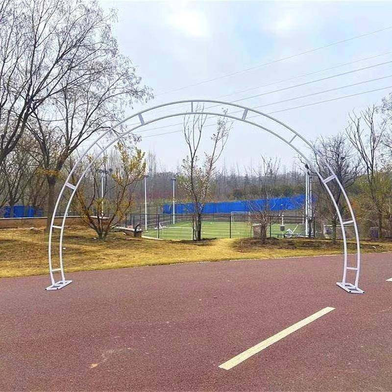 婚庆道具弧拱门杆铁艺半流星雨灯带派OTN对铁架双形拱门架圆子