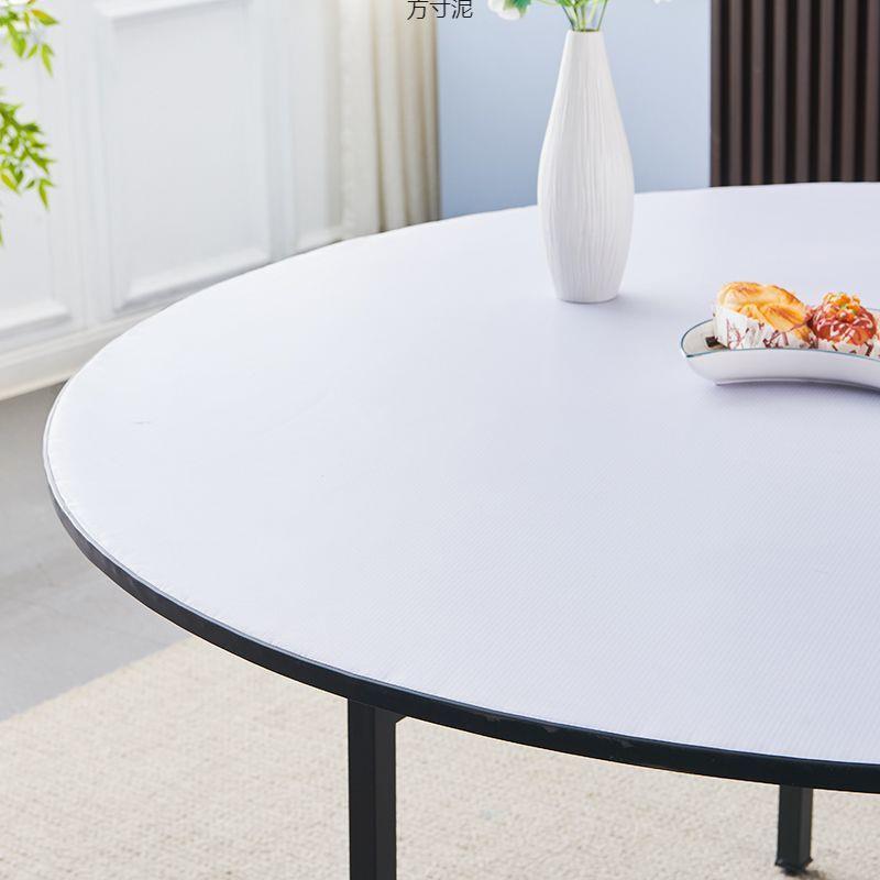 酒店大圆桌宴会厅饭店用569可折叠桌架圆盘桌桌椅配套圆转形餐桌